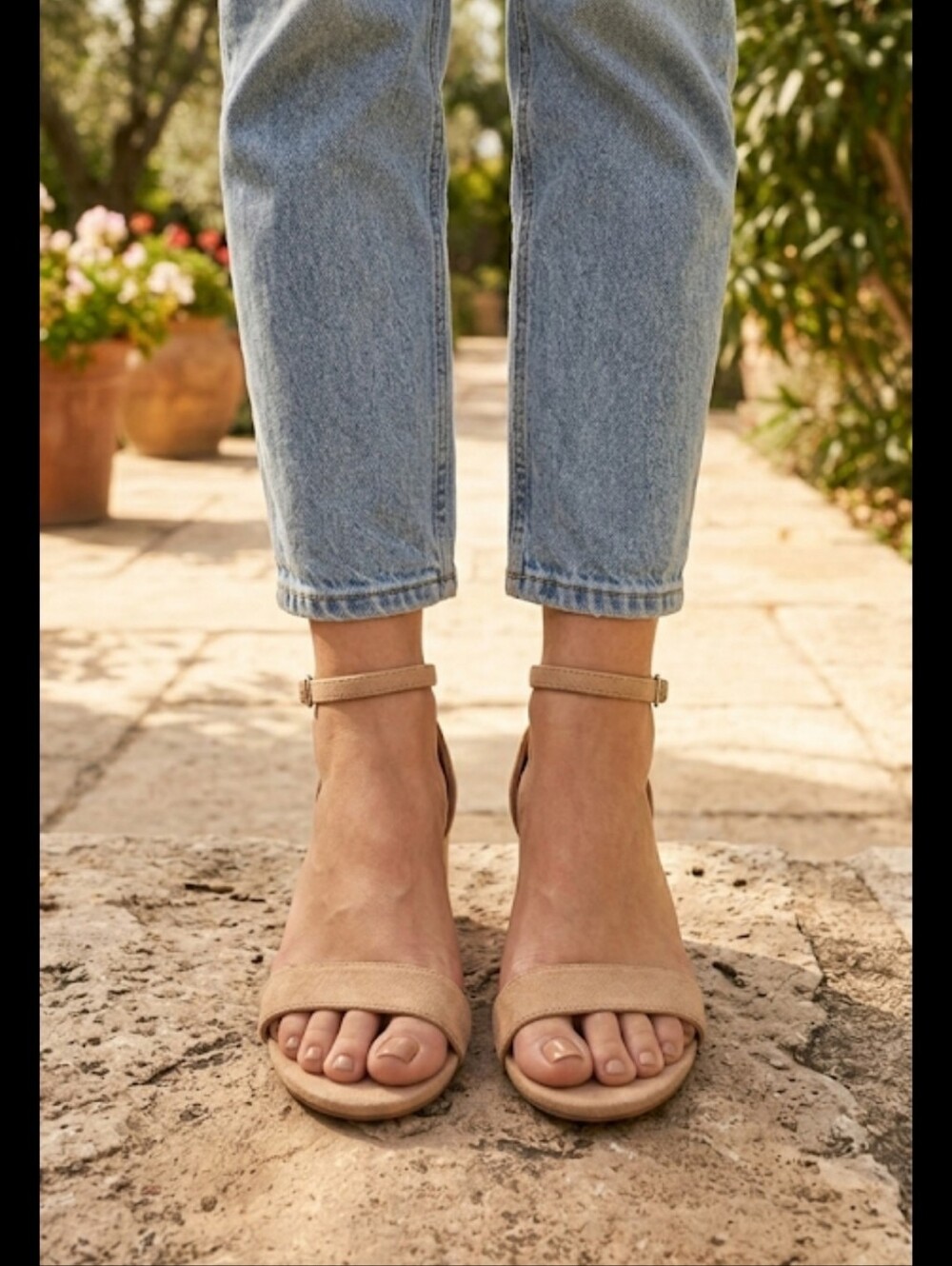 J. Adams Suede Ankle Strap Sandals, NWOB